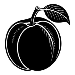 Apple silhouette vector illustration 