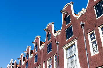 Facade of Grill's Hofje in the center of Amsterdam, Noord-Holland, The Netherlands, Europe