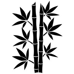 Bamboo shoot silhouette vector illustration 
