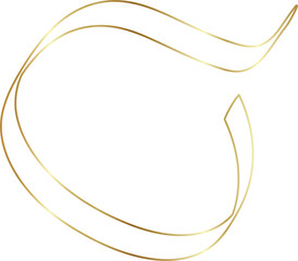 Golden ribbon line shiny gradient, party, holiday, event