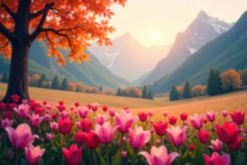 Abstract blurred landscape, perfect for product display, design, subtle