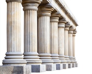 Fototapeta premium Eight Classical Columns on Square Bases