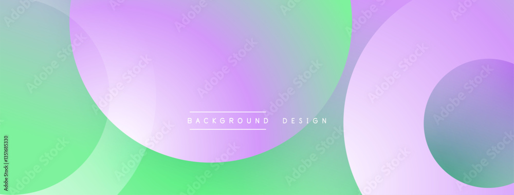Poster Layered circular shapes in vivid colors form a gradient-rich abstract design with smooth transitions, depth effects, and a modern, futuristic aesthetic
