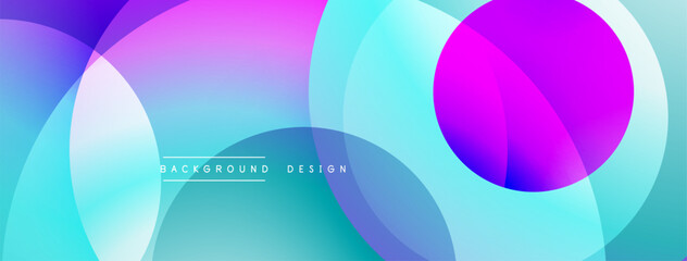 Abstract composition with layered circular elements, blending gradients and soft transitions, creating a sense of depth, motion, and visual harmony