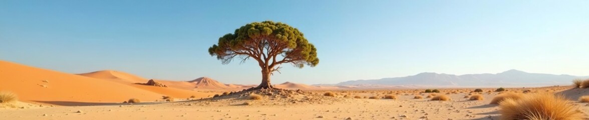 Fototapeta premium Tree in a desolate environment with no foliage, nature, desert