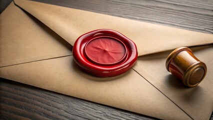 old letter with wax seal