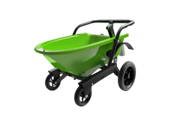 Green wheelbarrow garden cart modern design