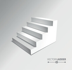 Stairs isolated on grey background. Steps.