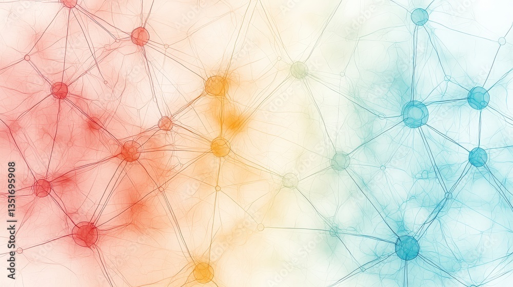 Poster network of connections: visualize the intricate web of interconnected nodes, symbolizing networks an