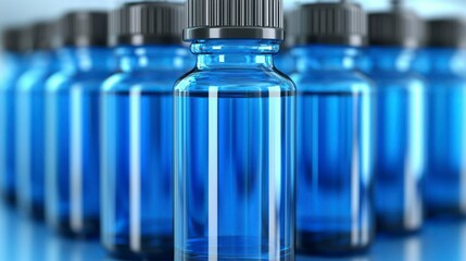 Blue-lit biotechnology lab where researchers are working on precise DNA modifications, representing the forefront of genetic research and biotechnological advancements. , Minimalism Clean and clear