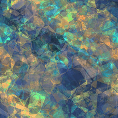 Prism shard spectrum pattern. Seamless, abstract design with prism-like shards and vibrant colors. Perfect for fabric, prints, & more.