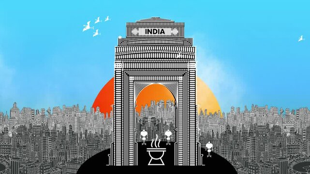 india get delhi india ,india get behind city sky delhi , unesco world heritage site, warli art seawater ,onsen graphic art illustration ,agra fort 