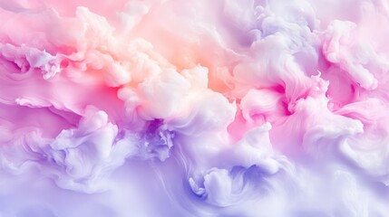 Fototapeta premium Abstract liquid swirls in pastel hues. Soft, blended colors create a dreamy, ethereal effect