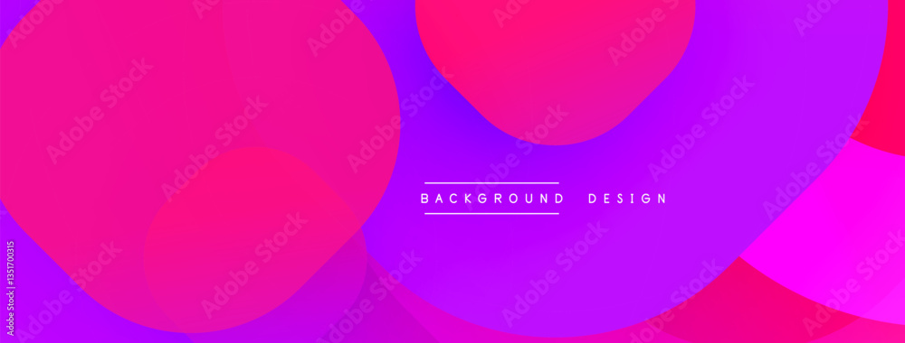 Poster Circular abstract design with overlapping translucent circles and round shapes, blending gradients and smooth curves, creating depth, contrast, and a dynamic visual effect