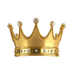 Golden Crown with Diamonds, Royalty Symbol, Kingly Headwear