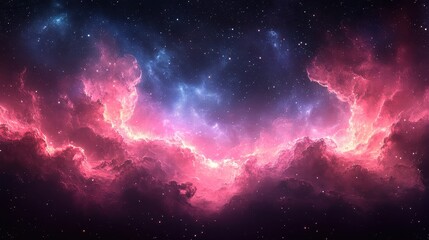 Fototapeta premium Beautiful nebula in space with stars providing cosmic luminosity