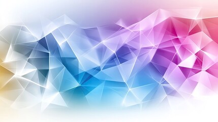 An abstract artistic design featuring colorful geometric shapes and patterns