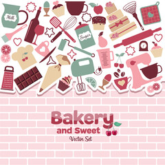 Bakery and sweets abstract illustration.