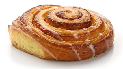 Danish pastry isolated on a transparent background