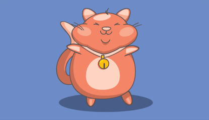 cartoon cat with a big smile