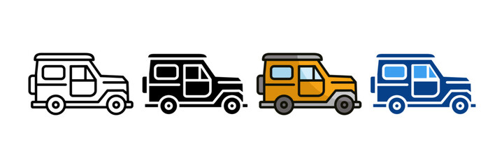 Car  Icon Set Multiple Style Collection