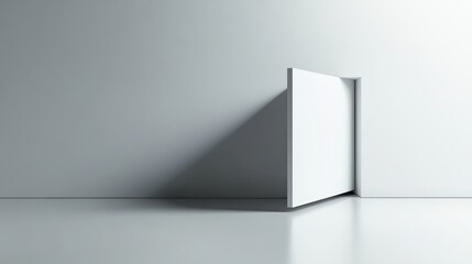 Fototapeta premium Open Door to White Room Minimalist Architecture.
