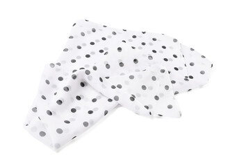 One handkerchief isolated on white, above view