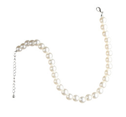 Naklejka premium Stylish pearl bracelet in air isolated on white