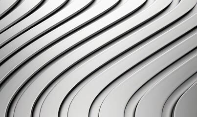 Obraz premium Abstract composition of curved white lines on a reflective surface