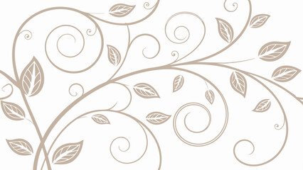 Tropical Foliage Line Art: Elegant line art illustration showcasing the intricate details of tropical foliage with a touch of gold.