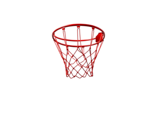 Red Basketball Hoop with Net