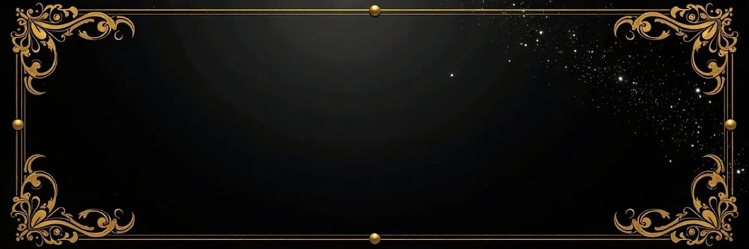 Black and gold voucher with luxurious look and feel, luxurious, indulgence, opulence