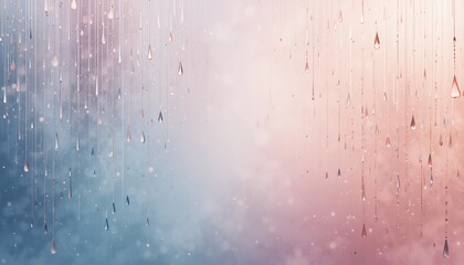 Gentle rainfall falling on colorful background abstract nature scene digital art calm environment close-up view serenity concept
