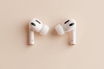 Sleek White Wireless Earbuds - Modern Tech