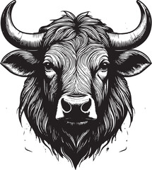 Cow head cattle vector illustration