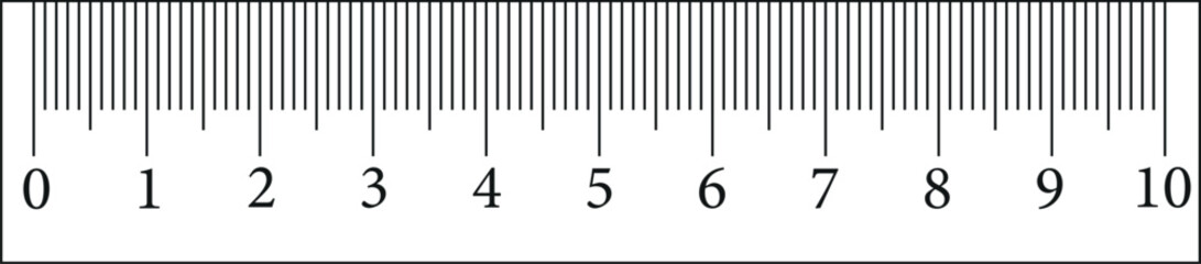 Ruler vector art black and white