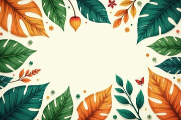 Fototapeta premium Nature-inspired leafy motif, subtly repeating , repeat, eco, subtle