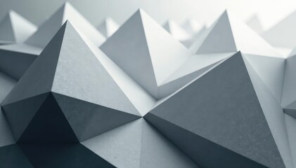 Obraz premium Subtle grayscale triangles forming a dynamic flow, simple, elegant