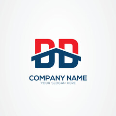 D or DD Creative Modern Letters Logo Design Element