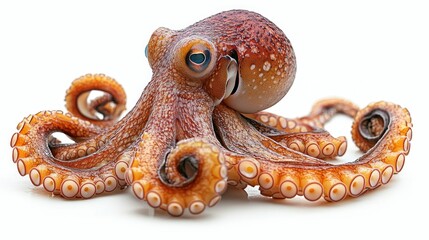 A Stunning Close-Up of an Octopus, showcasing its intricate details and captivating color.