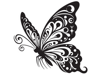 butterfly silhouette logo icon vector, flying butterfly silhouette logo, butterfly logo creative design black animal, black butterfly silhouettes on wings isolated on white background.