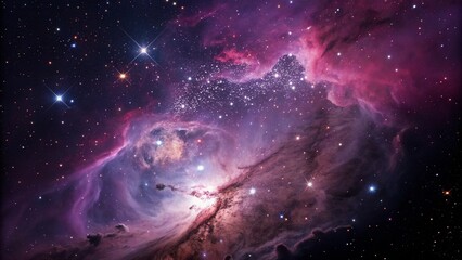 Fototapeta premium Mystical Cosmic Purple Nebula Glow