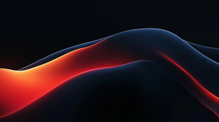 Black background gradient with blue and red fluid waves