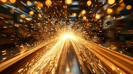 Metal Cutting Sparks Factory