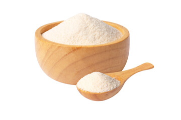 collagen powder isolated on white background. 