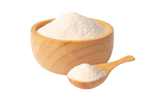 collagen powder isolated on white background. 