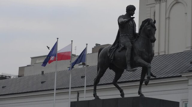 statue of Prince Jozef Poniatowski in Warsaw