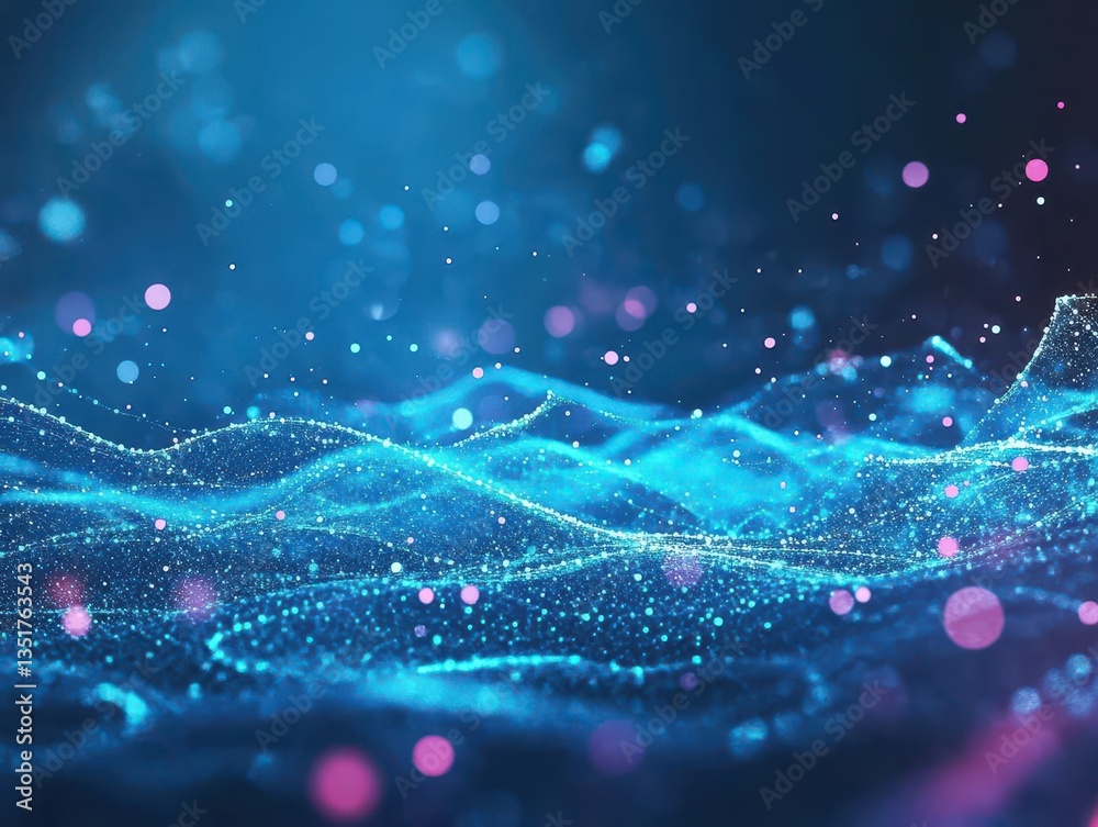 Aufkleber Blue and pink abstract background featuring a soft blur effect creating a dreamy and elegant visual experience