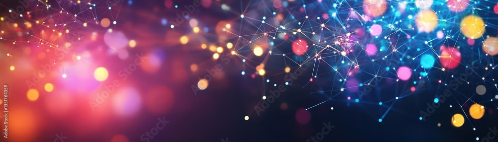 Aufkleber Colorful background with bright lights creating an abstract visual experience filled with energy and motion