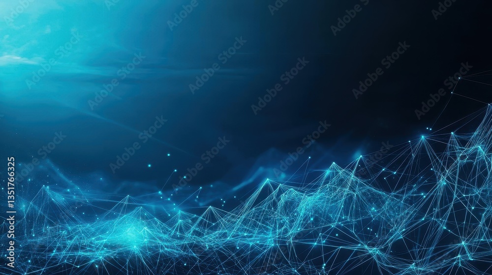 Leinwandbilder intricate network of blue lines creating a complex abstract background with a modern digital aesthet